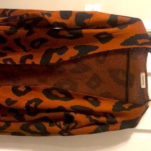 Leopard print sweater.